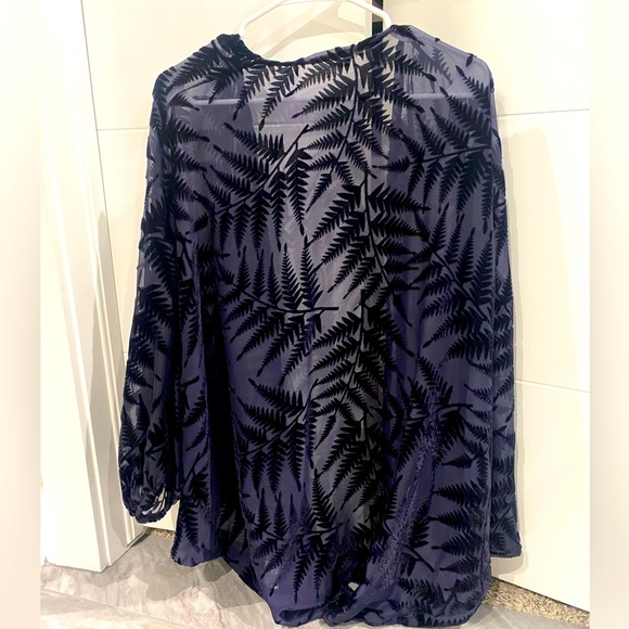 Anthropologie Floreat navy open shawl/cardigan - Picture 7 of 12